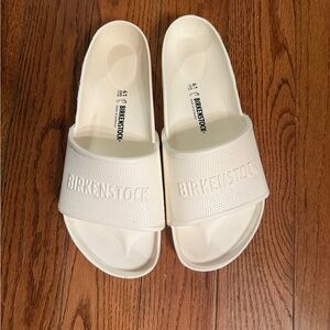 Birkenstock White Sandals with Contoured Footbed